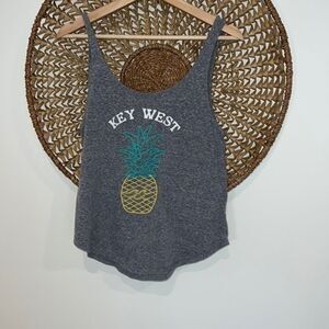 Billabong Key West pineapple gray tank top size small